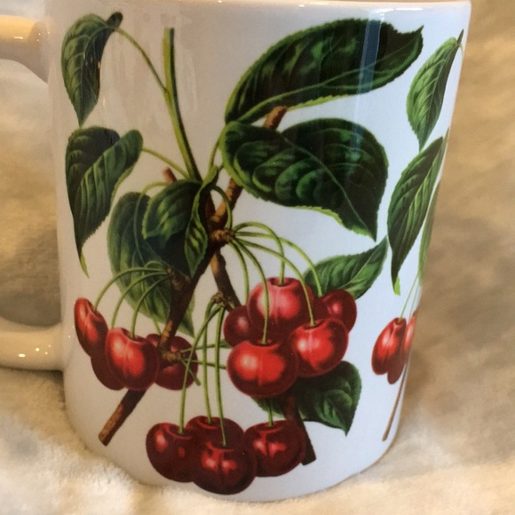 Wild Cherries Ceramic Mug NWT 6 oz Orca Coatings Cherry Botanical Mug - Picture 2 of 12